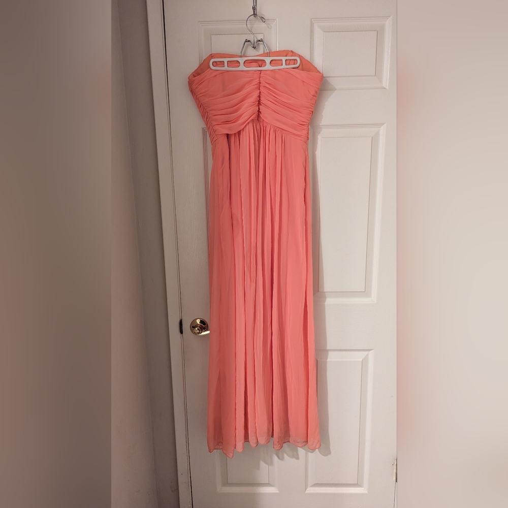 After six size 14 peach bridesmaids dress